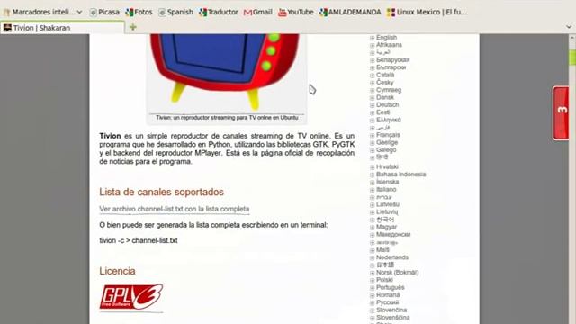Programas ver Televisión, escuchar la radio por internet Vlc Tivion Ubuntuwin SopCast Player. смотреть онлайн