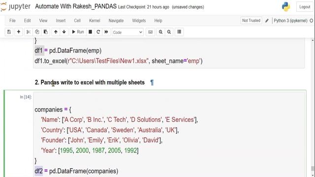 Pandas Write to Excel without Deleting Other Sheets смотреть онлайн