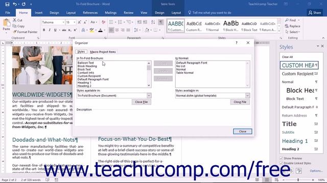 Word 2016 Tutorial Deleting Custom Styles Microsoft Training смотреть онлайн