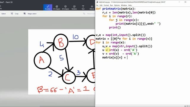 Competitive Programming with Python | Adjacency Matrix in Directed, Undirected, Weighted, Unweighte смотреть онлайн
