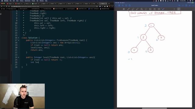 LeetCode 366 | Find Leaves of Binary Tree | Solution Explained (Java + Whiteboard) смотреть онлайн