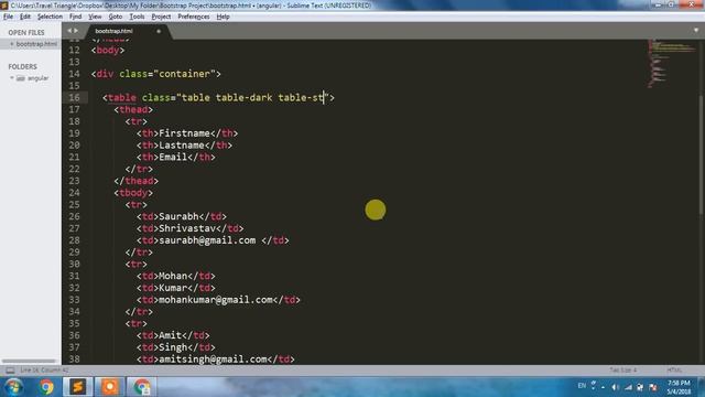 Table in Bootstrap 4 in Hindi | Unanth Learnings смотреть онлайн