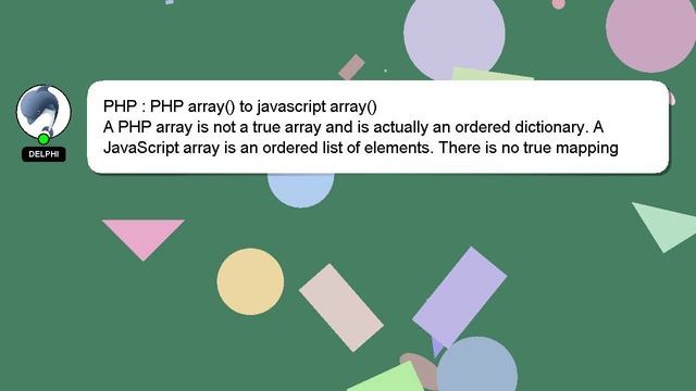 PHP : PHP array() to javascript array() смотреть онлайн