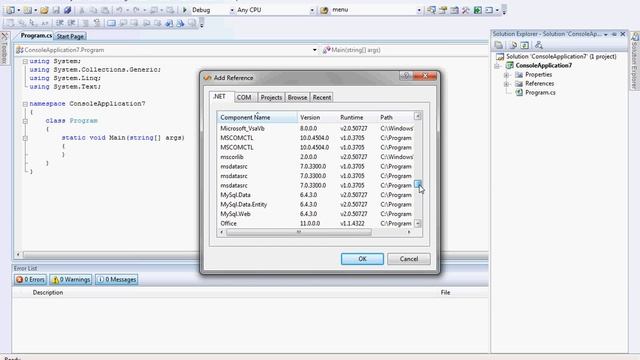 MySQL - Připojení k serveru pomocí C# // Connecting to server via C# смотреть онлайн