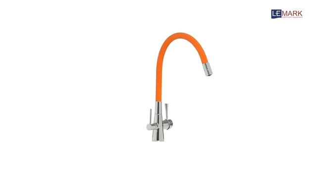 Смеситель для кухни Lemark Comfort LM3075C-Orange Хром Оранжевый смотреть онлайн