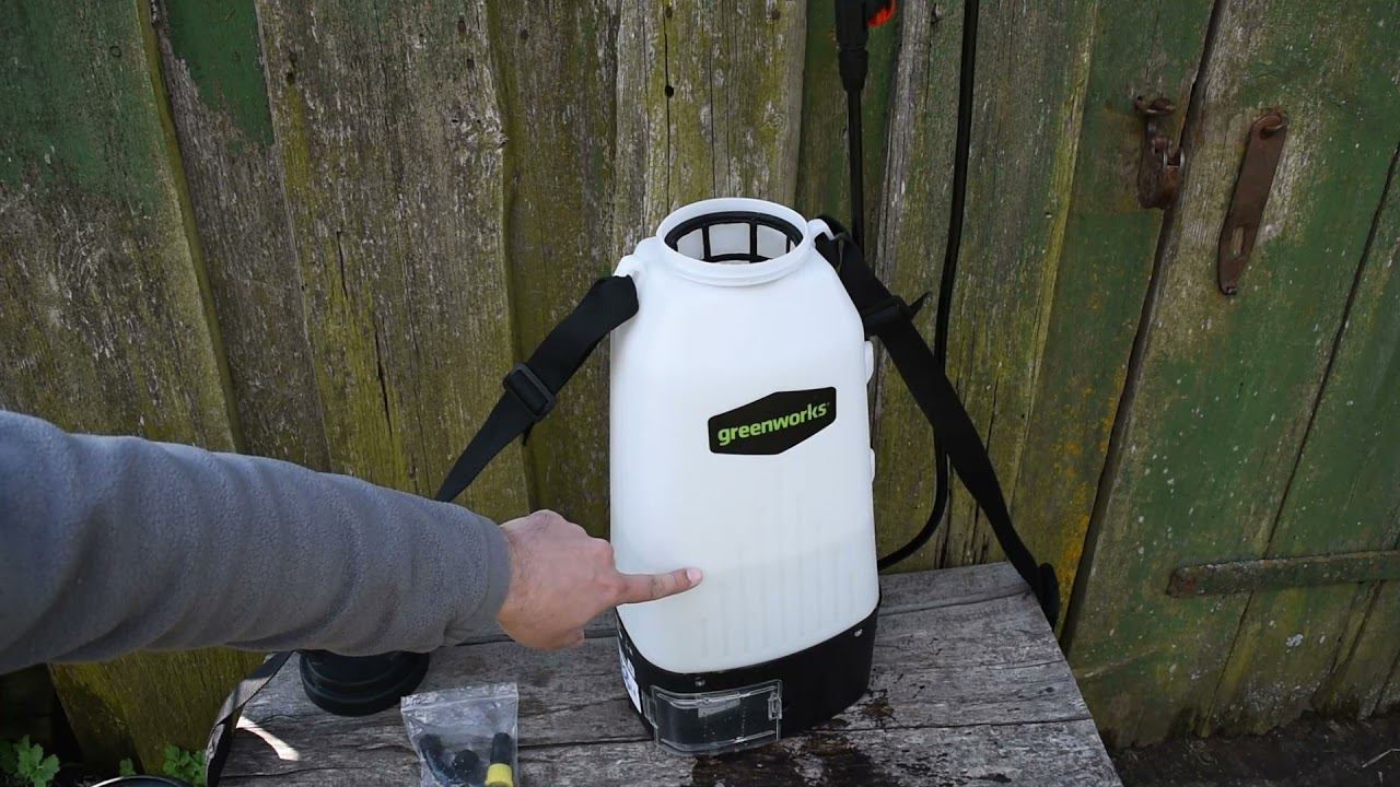 Садовый аккумуляторный опрыскиватель. Обзор GreenWorks GSP1250 поможет работать продуктивно смотреть онлайн
