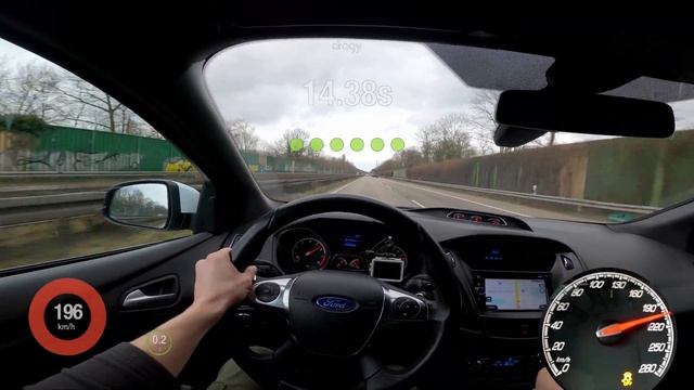 Ford Focus ST MK3 POV 100-200 km/h Acceleration | Autobahn (no speed limit) | Dragy GPS смотреть онлайн