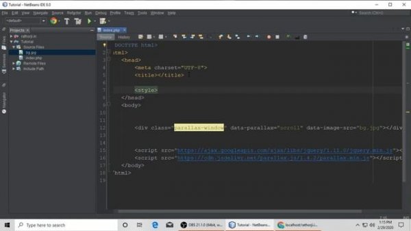 Parallax scrolling jquery