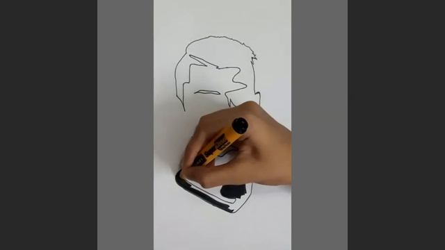 How to draw Ronaldo with black sketch (shadow art) смотреть онлайн