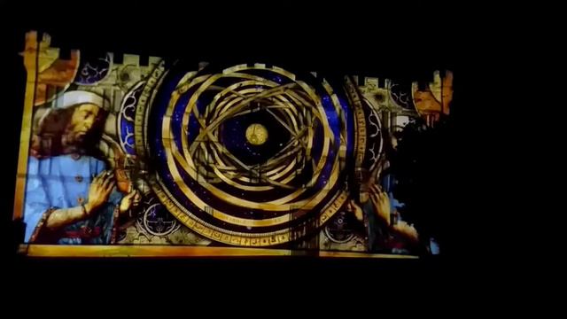 Amazing laser graphics on big building in the dark night!! смотреть онлайн