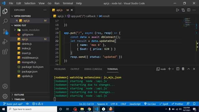 Node JS tutorial #37 PUT API | Update data in MongoDB смотреть онлайн