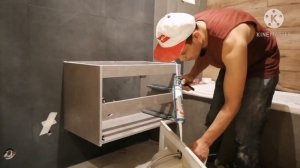 Установка навесной тумба