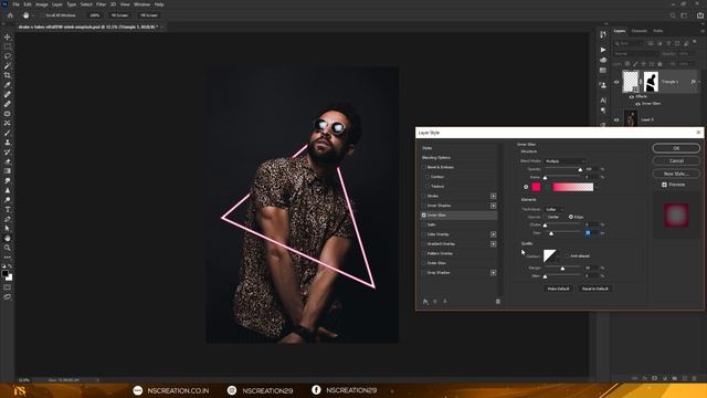 Neon Light Effect Photoshop Tutorial | Glowing Line Effect смотреть онлайн
