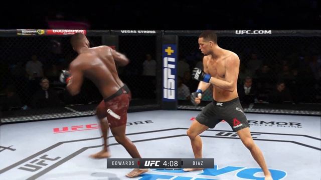 UFC 4 - Leon Edwards VS Nate Diaz CPU VS CPU 4K 60FPS смотреть онлайн