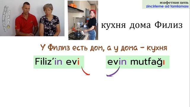 Турецкий язык | Изафетная цепь (вложенные изафеты) | Zincirleme ad tamlaması смотреть онлайн