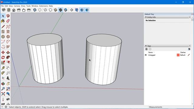 Weld edges feature in SketchUp Pro 2020.2 смотреть онлайн