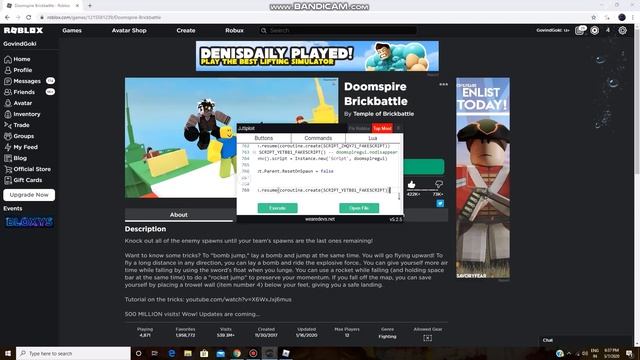 New OP script for Doomspire Brickbattle (roblox) Don't miss it! смотреть онлайн