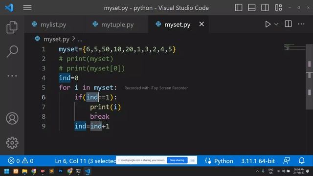 5. PYTHON || TUPLE, SET || TUPLE, SET FUNCTIONS смотреть онлайн