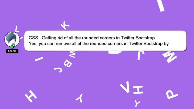 CSS : Getting rid of all the rounded corners in Twitter Bootstrap смотреть онлайн