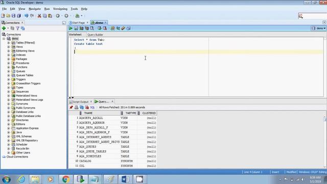Oracle tables how to find and How to create Tables смотреть онлайн