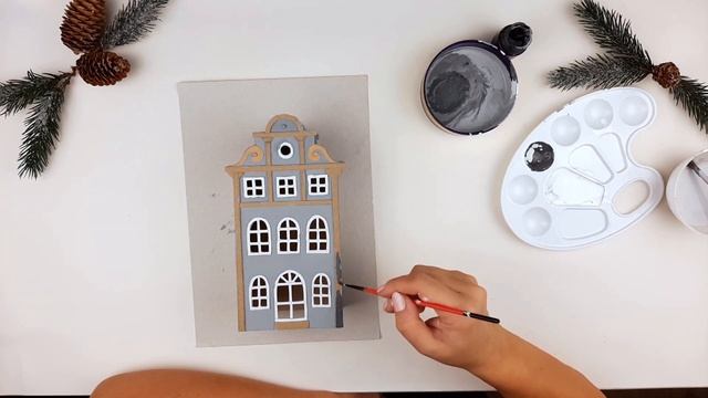 Сказочные зимние домики! Как сделать домик из картона своими руками DIY смотреть онлайн