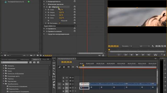 Как применить эфекты ко всем клипам в Adobe Premiere смотреть онлайн