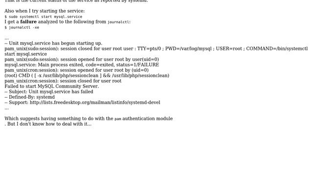Unix & Linux: MySQL service restarted during user being connected lead to failing service смотреть онлайн