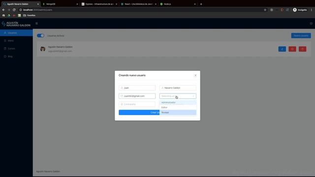 Web Personal MERN Full Stack: MongoDB, Express JS, React JS y Node JS смотреть онлайн
