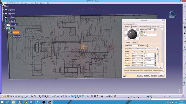3D model in Catia V5 using picture as reference смотреть онлайн