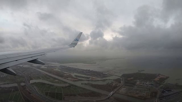 Uneventful Landing At Amsterdam Schiphol AMS During Storm Ciara