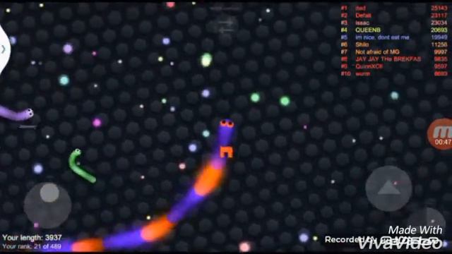 Игра slither.io большая масса смотреть онлайн