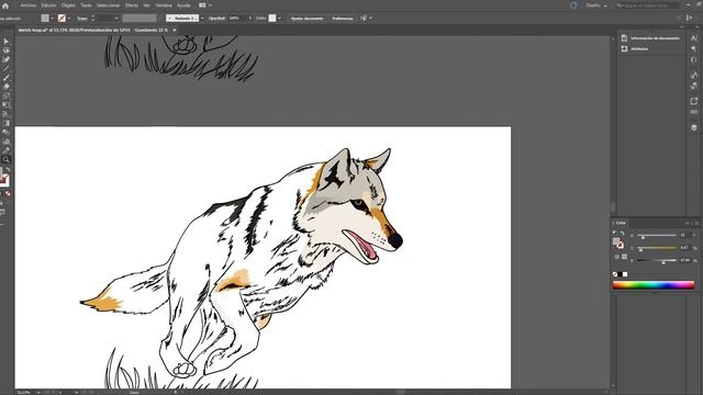 How to draw a wolf sketch with illustrator смотреть онлайн