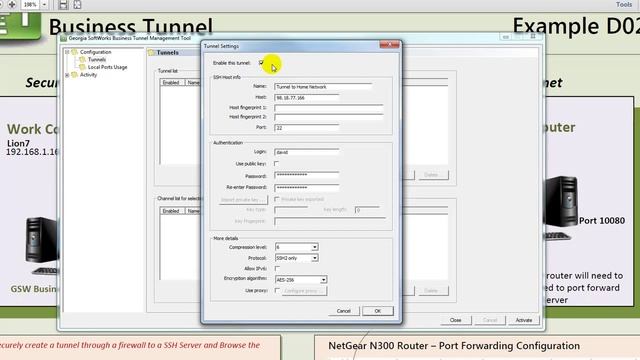 GSW Business Tunnel - SSH Tunneling - Example D02 смотреть онлайн