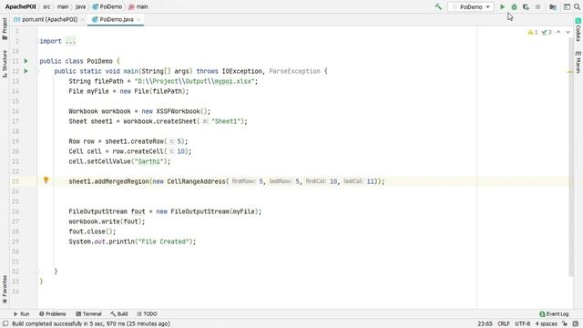 Apache POI Merge Cells | Merge cell using Apache POI | Apache POI Set Value of Merged Cell смотреть онлайн