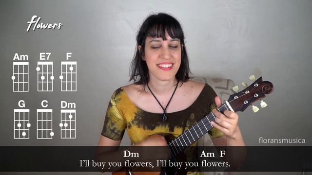 FLOWERS, Emilie Simon - UKULELE Play Along (Lyric + Chords) смотреть онлайн