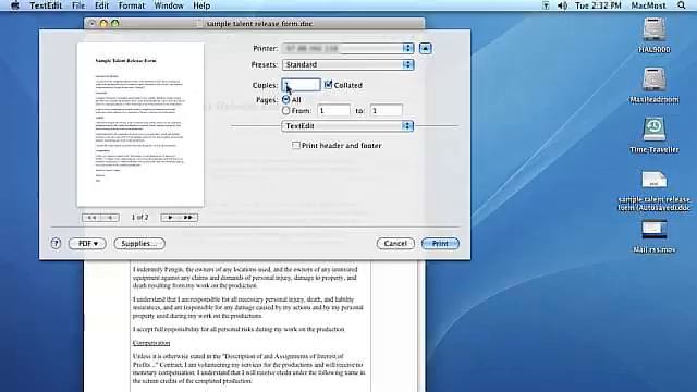 Print Settings In Mac OSX смотреть онлайн