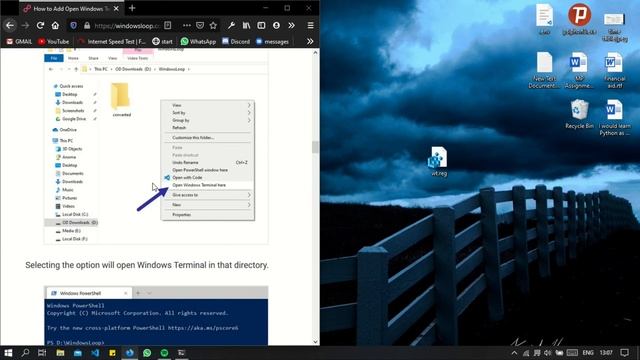 How to Add Open Windows Terminal Here Option to Right-click Menu смотреть онлайн
