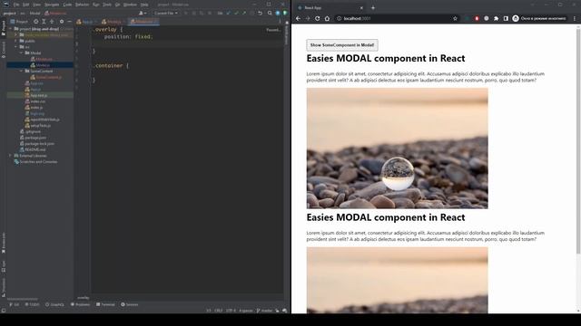 Simplest reusable Modal (Popup) component in ReactJS смотреть онлайн