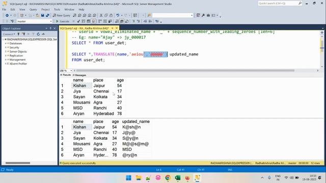 Removing vowels to generate userid | TRANSLATE | REPLICATE | REPLACE | SQL Problem Solving смотреть онлайн