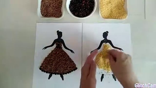 Рисуем крупой смотреть онлайн