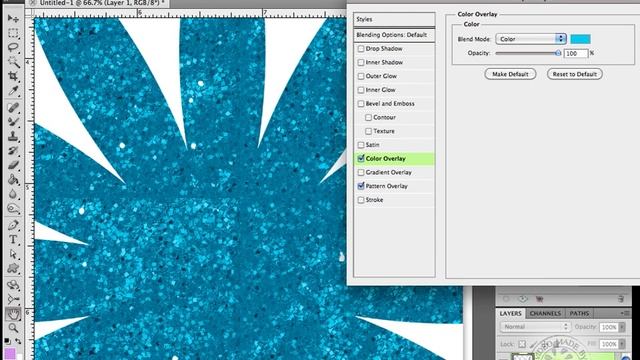 Make Glitter in Photoshop and save it as a layer style смотреть онлайн
