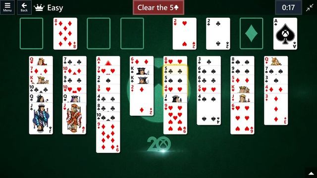 XBOX 20th Anniversary | Star Club | FreeCell - Easy | Game #2 - Clear the 5♣ from the board смотреть онлайн