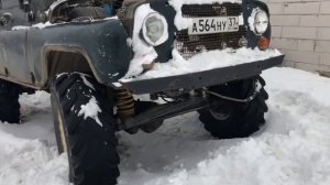 УАЗ ХАНТЕР С ДВИГАТЕЛЕМ ТД27 (запуск зимой после сильных морозов)