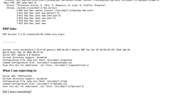 DevOps & SysAdmins: Ubuntu: Apache2 not loading PHP-FPM php.ini смотреть онлайн