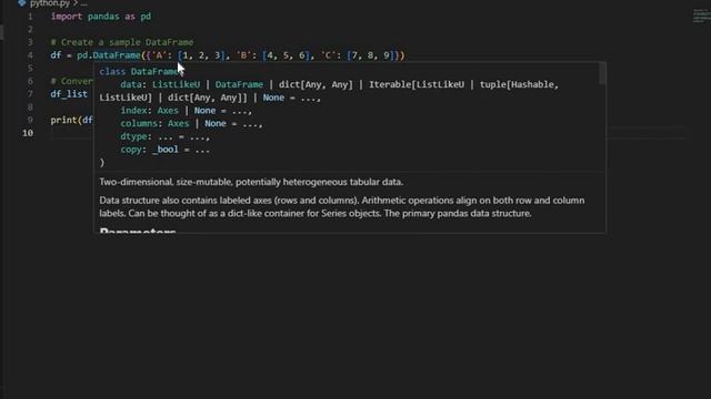 Python Dataframe to List - Python Tutorial смотреть онлайн