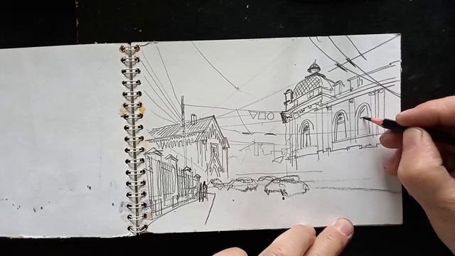 Городской этюд Акварель 02.06.2023 UrbanSketching Watercolor Real time Drawing and Teaching смотреть онлайн