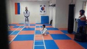 Аттестация белый пояс по тхэквондо