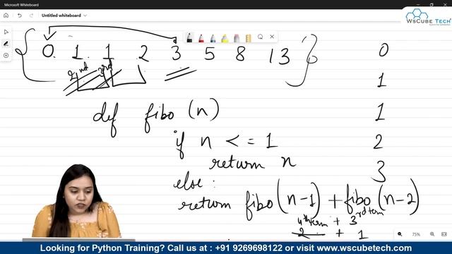 Display Fibonacci Sequence Using Recursion | Python Program смотреть онлайн