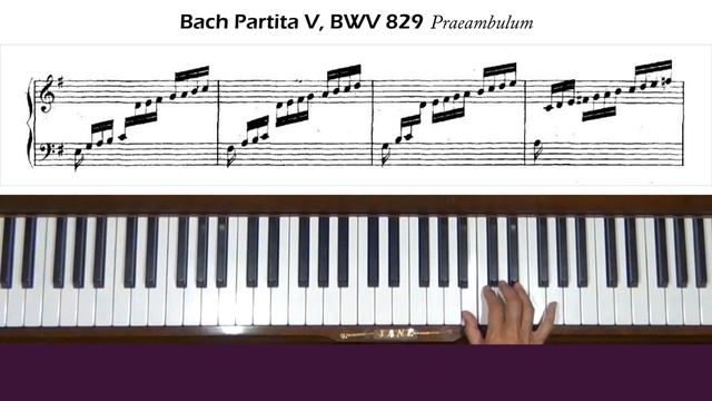 Bach Partita No. 5 in G major BWV 829 Prelude Piano Tutorial смотреть онлайн
