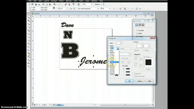 Contour Effect in CorelDraw X4 смотреть онлайн
